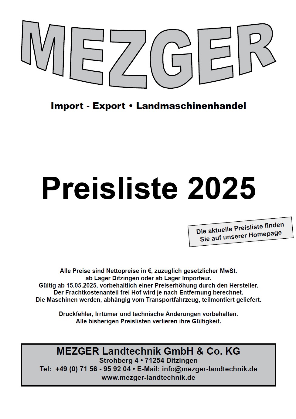 Gesamtpreisliste